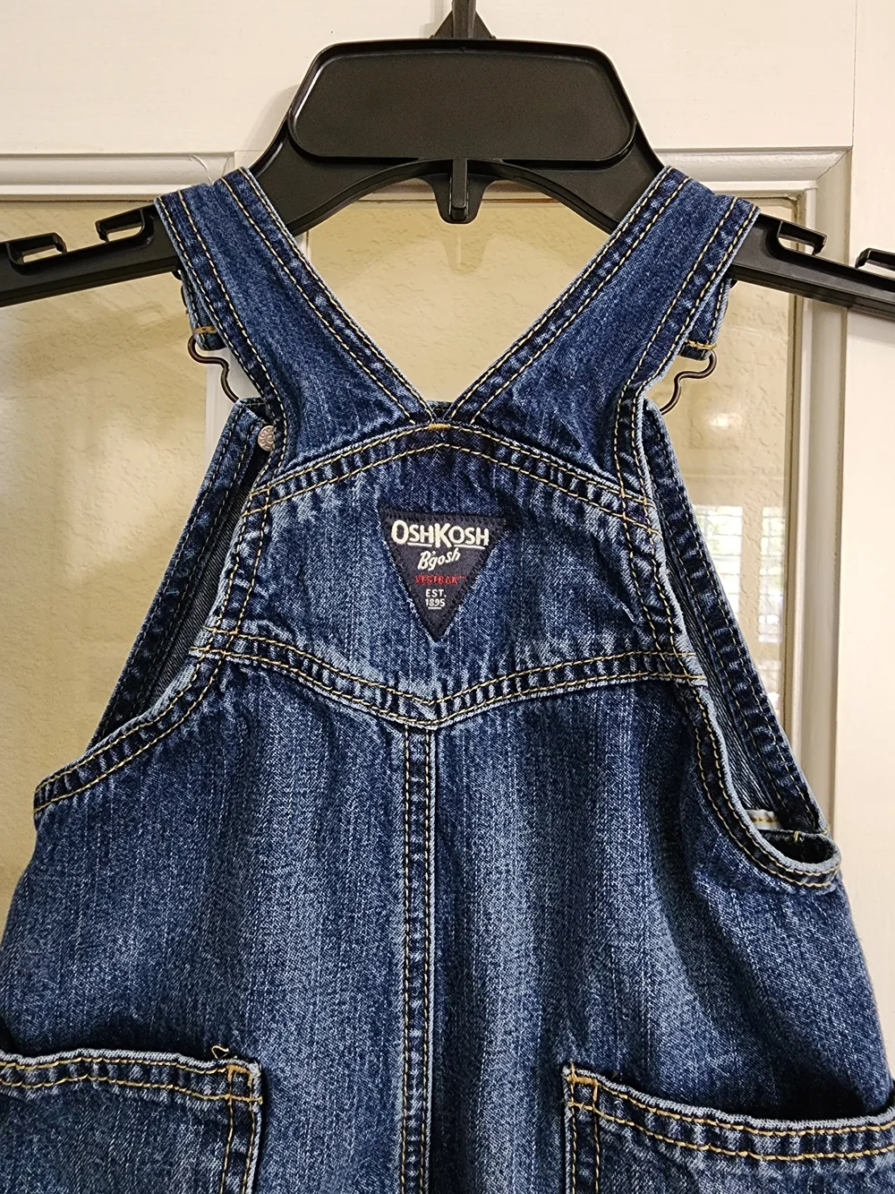 OshKosh B’gosh Denim Overalls 18M Carpenter Cargo Logo Bib Jeans